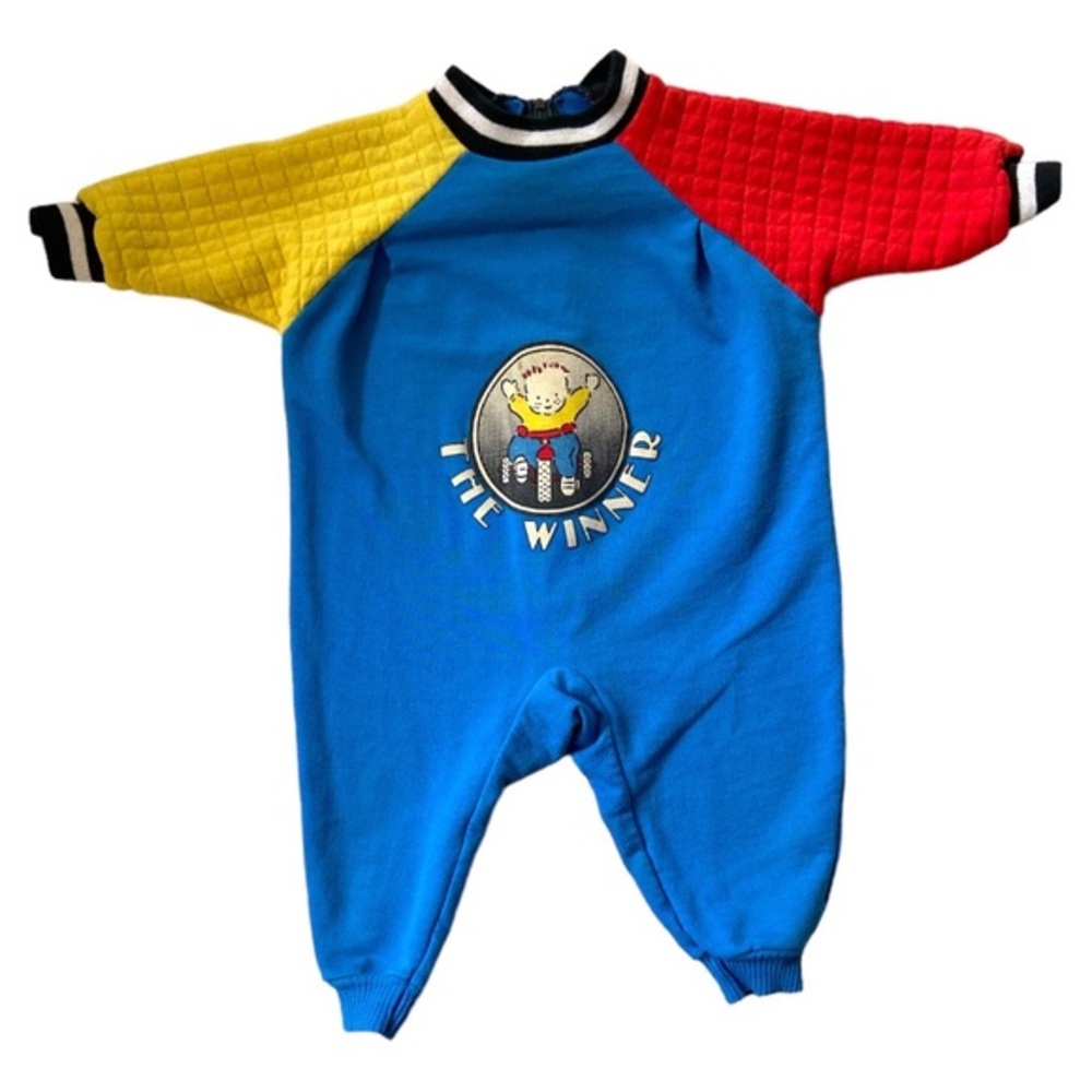 VINTAGE Carters Pajamas Overalls Romper Jumper Pants Zip Suit Sleeves
